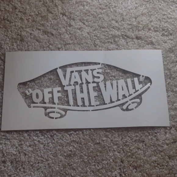 Vans off the wall paint stencil 12 x 6 one of a kind from vans back in the day